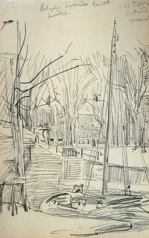 Boteringebrug, gezicht op het doofstommeninstituut