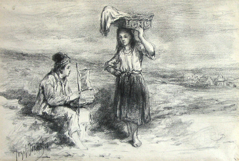 Visserskinderen in de duinen