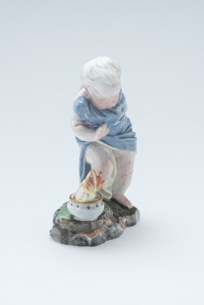 Jongen als zinnebeeld van de winter