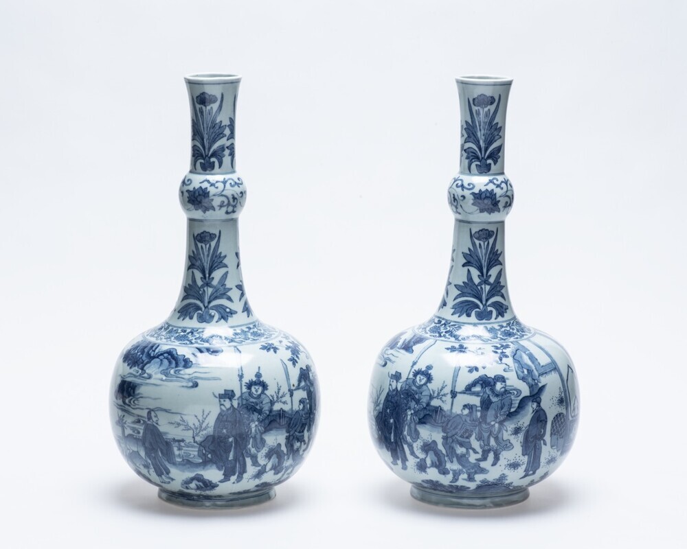 Knobbelvaas met transferprint