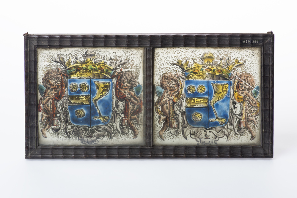 Twee ruitjes met Wapen van Piccart