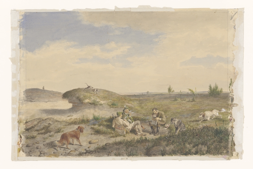 Landschap met rustende jagers