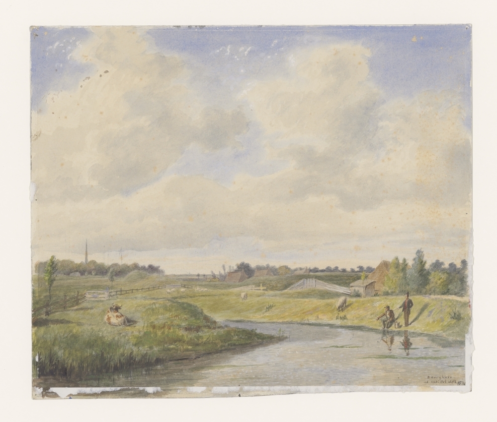 Landschap met hengelaars