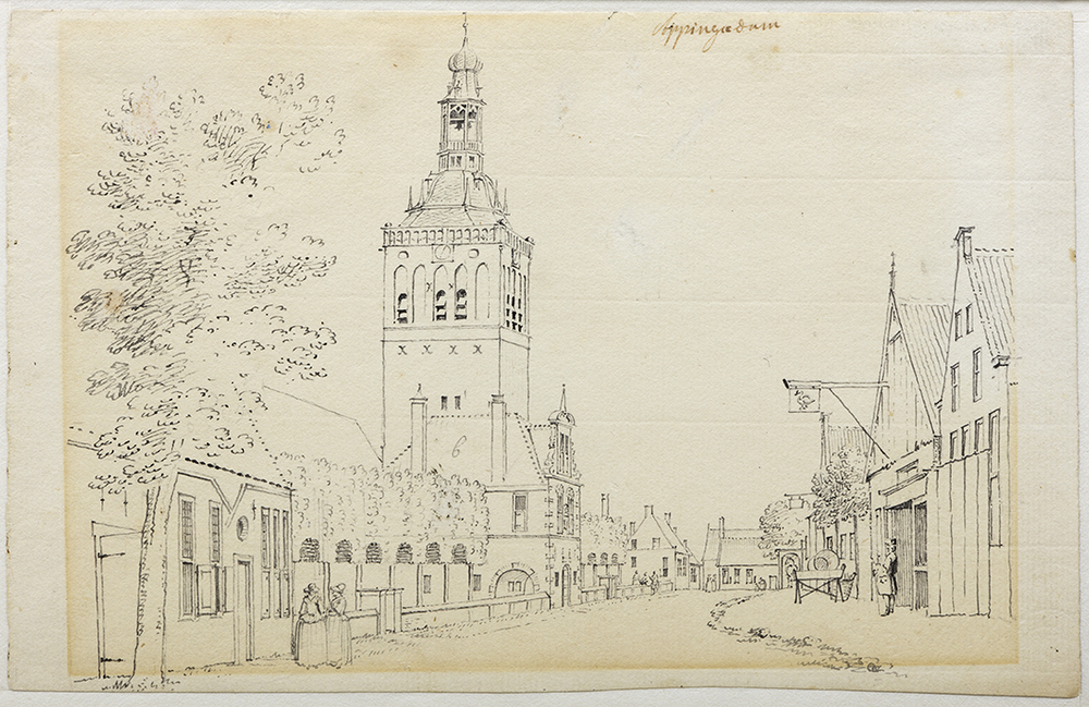 Raadhuis en kerktoren te Appingedam