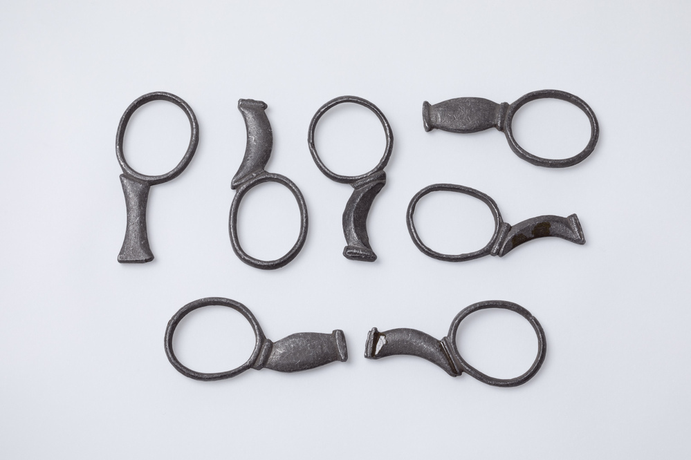 Loden model voor het handvat van een schaar