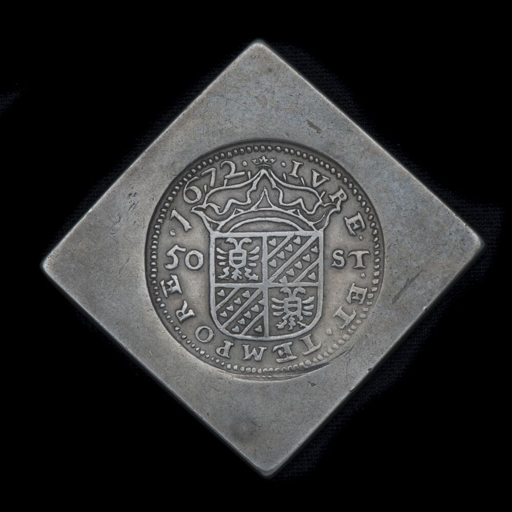 Stad en Lande, rijksdaalder 1672 van 50 (vijftig) stuiver