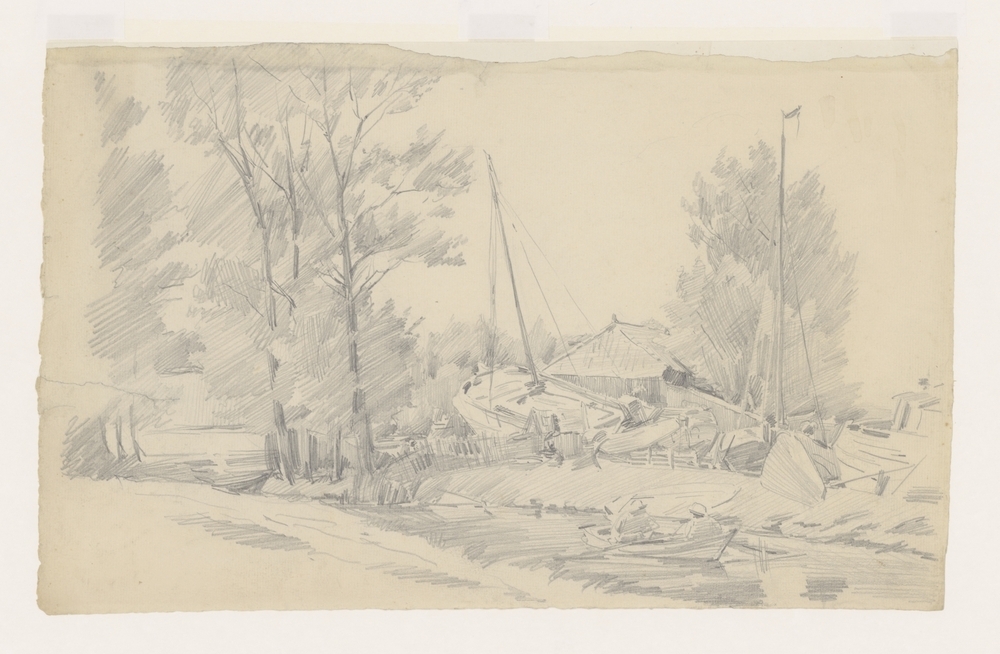 Het Hoornsche Diep met scheepstimmerwerf