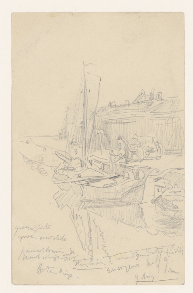 Binnenboterdiep naar buiten gezien, steen laden