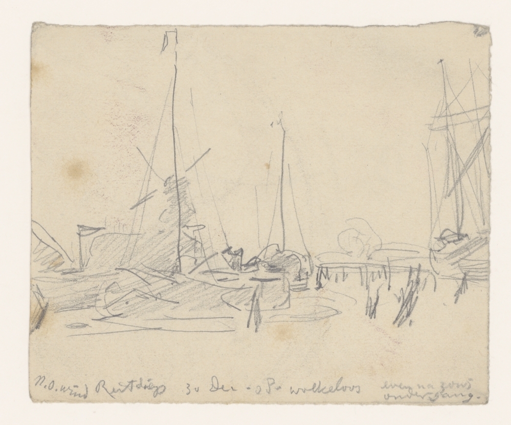 Reitdiep, barkmolen en zeilschip