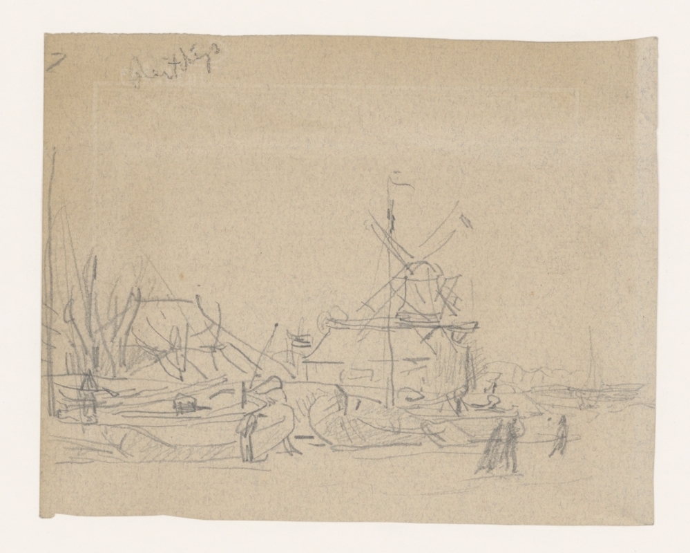 Reitdiep met barkmolen