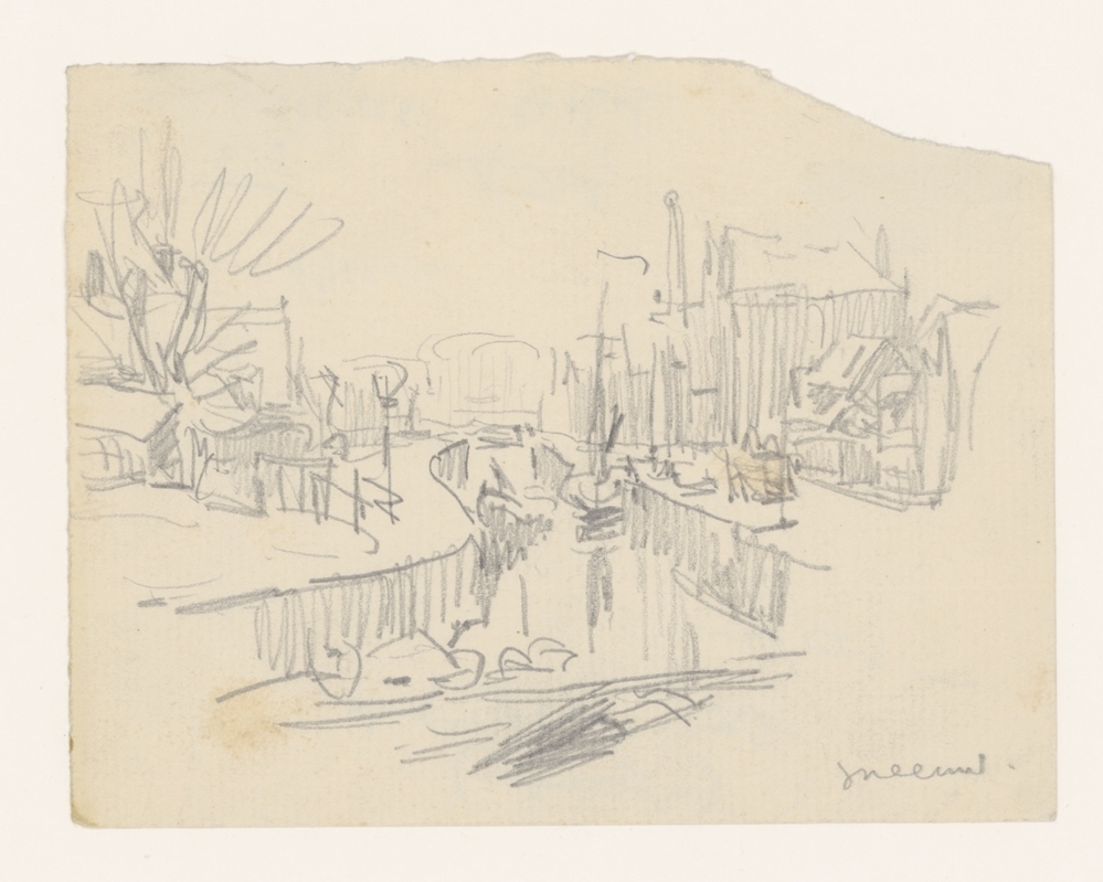 Binnen Boterdiep naar de stad gezien