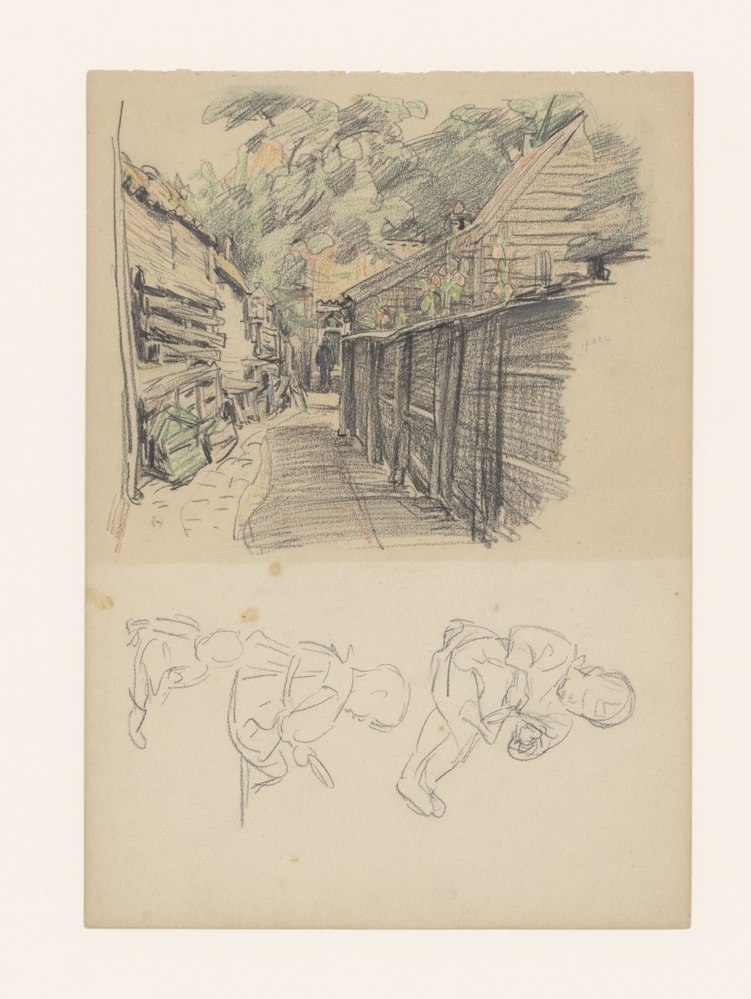 Steegje op de laan naar Swijgmansplaats, en kinderstudies