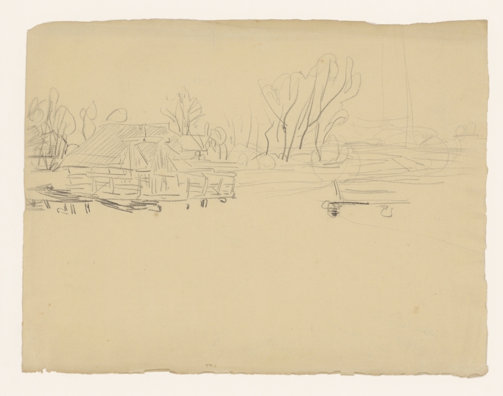 Hoornse Diep tussen Haren en Paterswolde, open bruggetje bij ijs