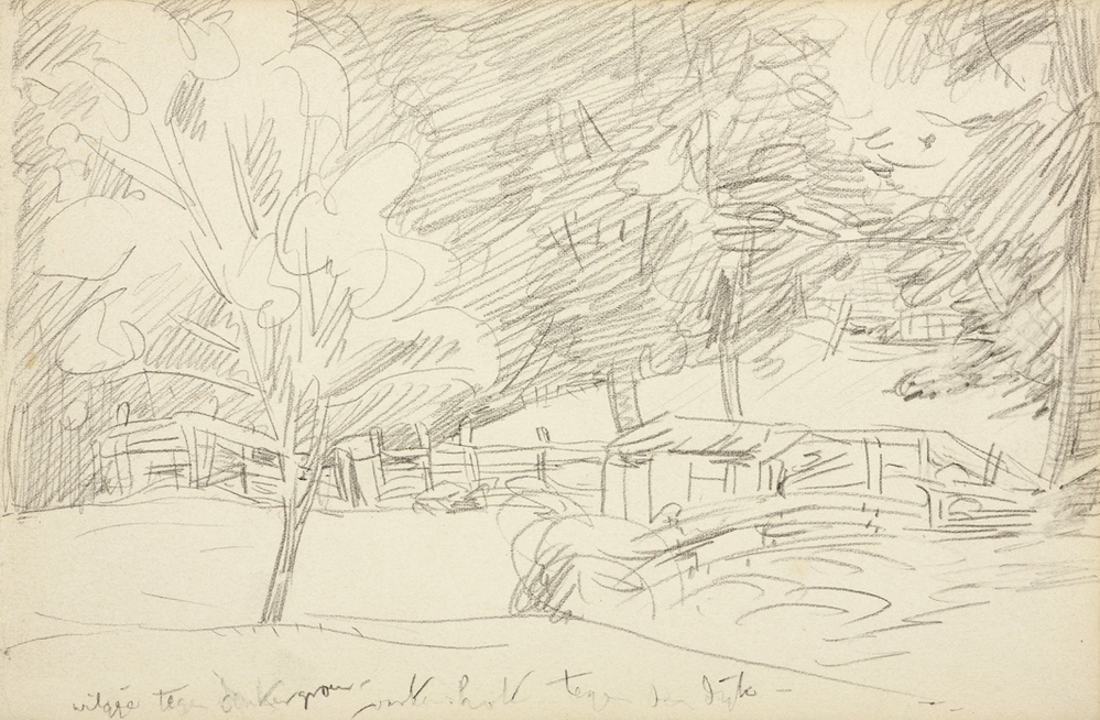 Reitdiep, varkenshok tegen de dijk (bij de buitenhelling)