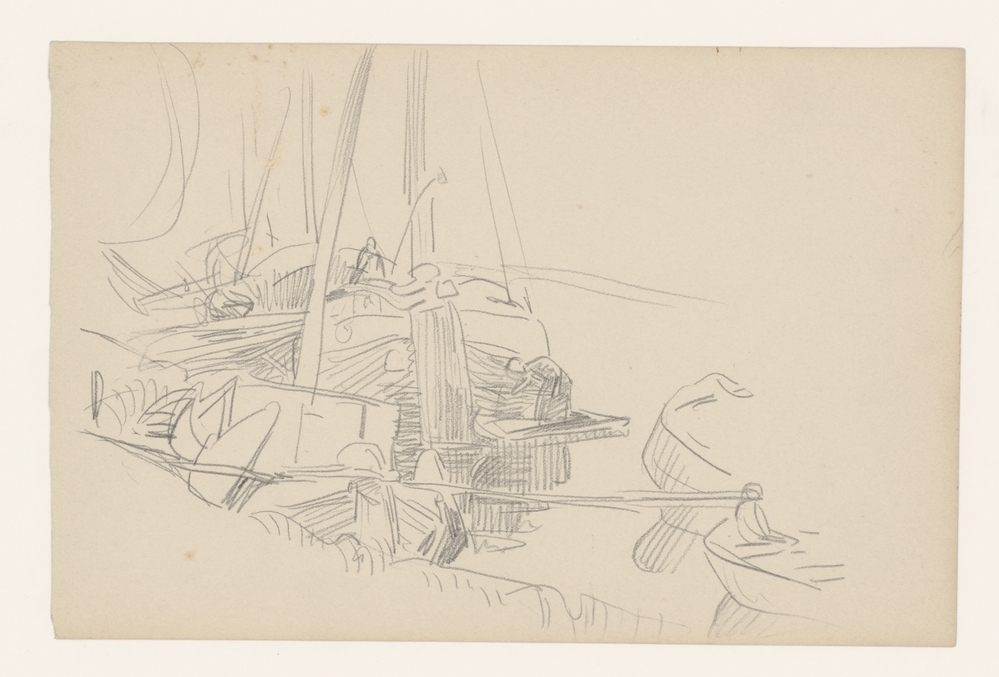 Reitdiep met schepen en schuitjes