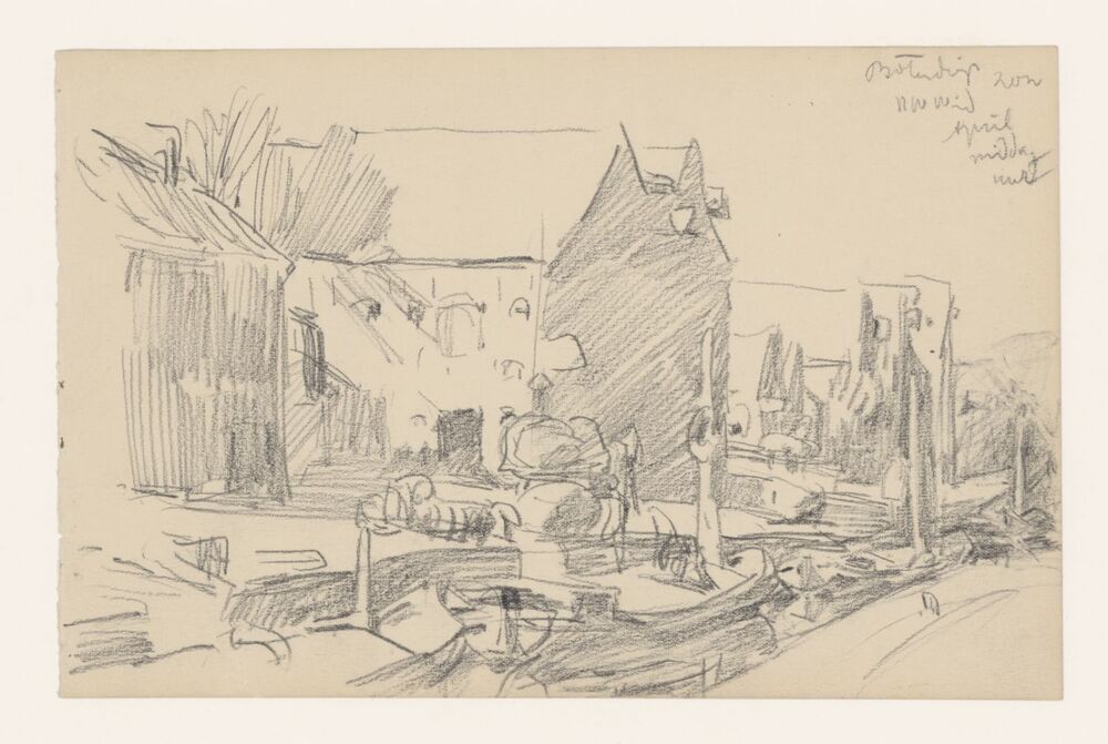 Gedempte Boterdiep vanaf buurt van de ingang chichoreifabriek van Keizer-de Grave