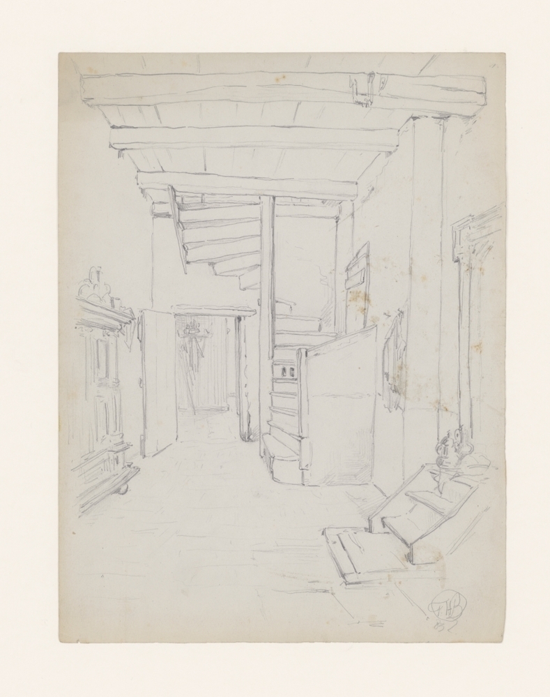 Wenteltrap in huis aan de Haddingestraat