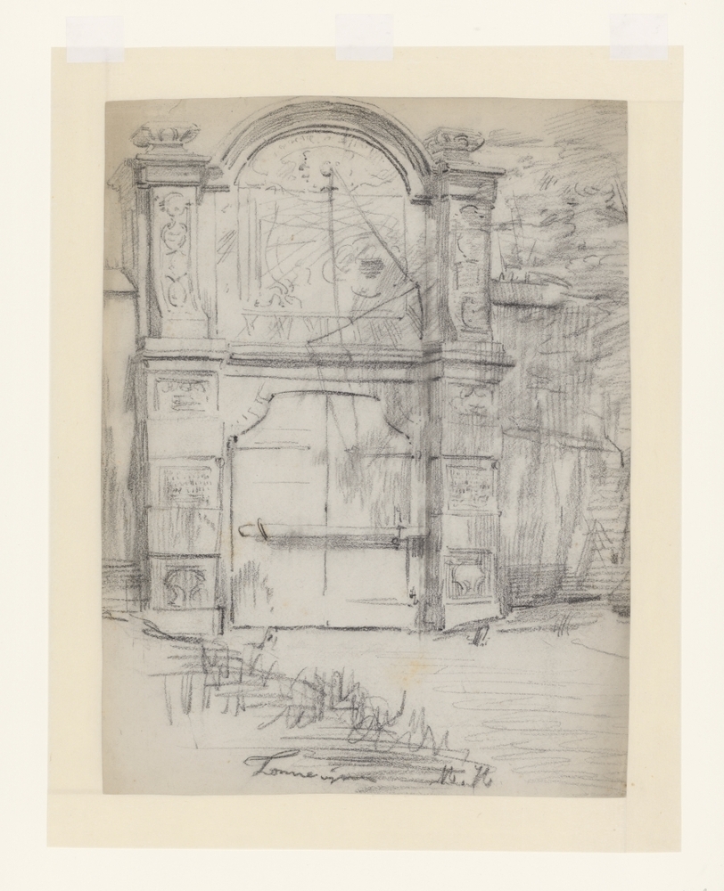 Zonnewijzer in de tuin van het Militaire Hospitaal (Prinsentuin)