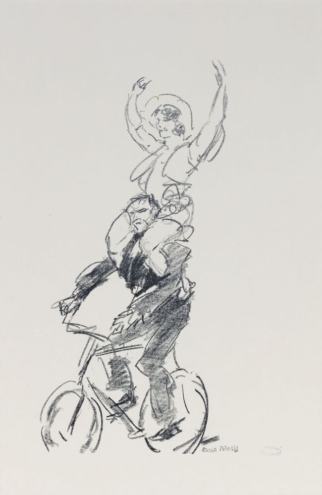 Fietsende acrobaten met hoogstand