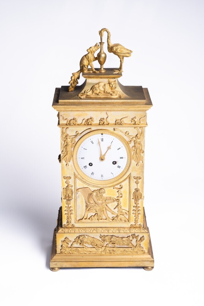 Verguld koperen pendule