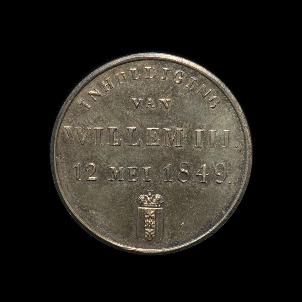 Penning op de inhuldiging van koning Willem III