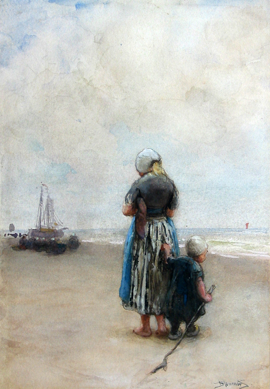 Vissersvrouw met kind