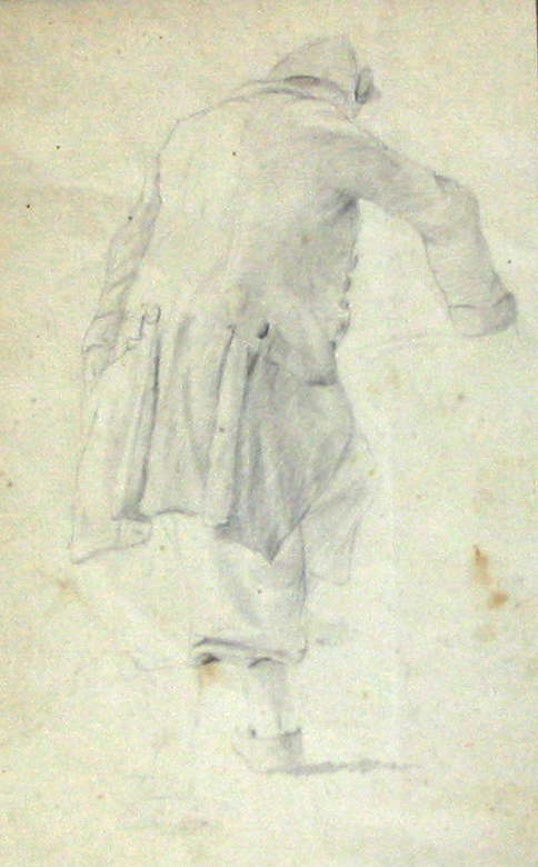 Staande man op rug gezien