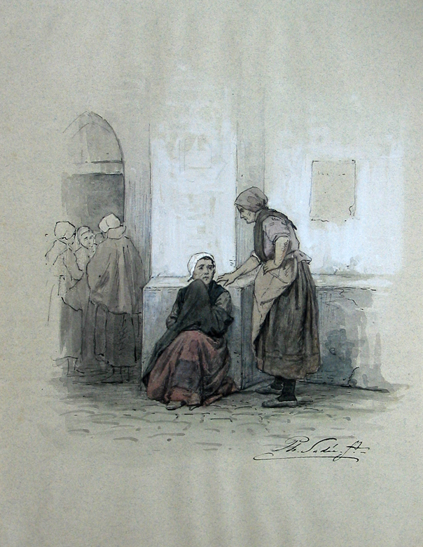 Wachtende vissersvrouwen