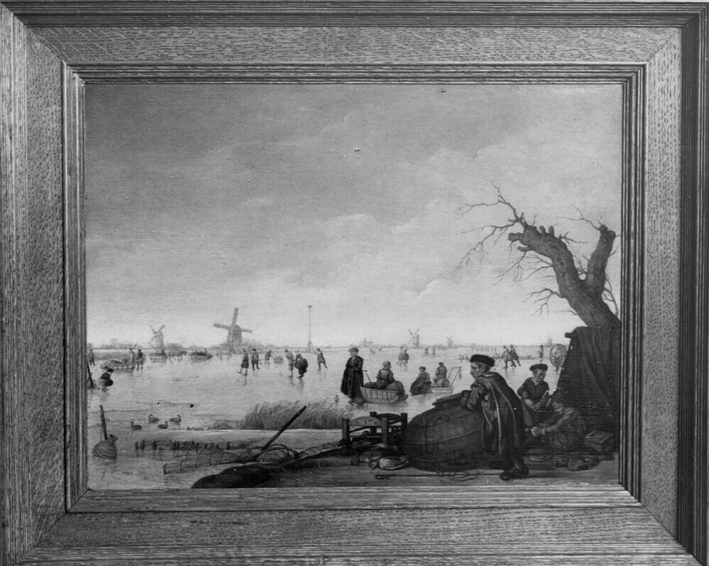 VERVALLEN Winterlandschap met ijsvermaak