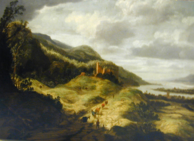 Rotsachtig landschap met rivier