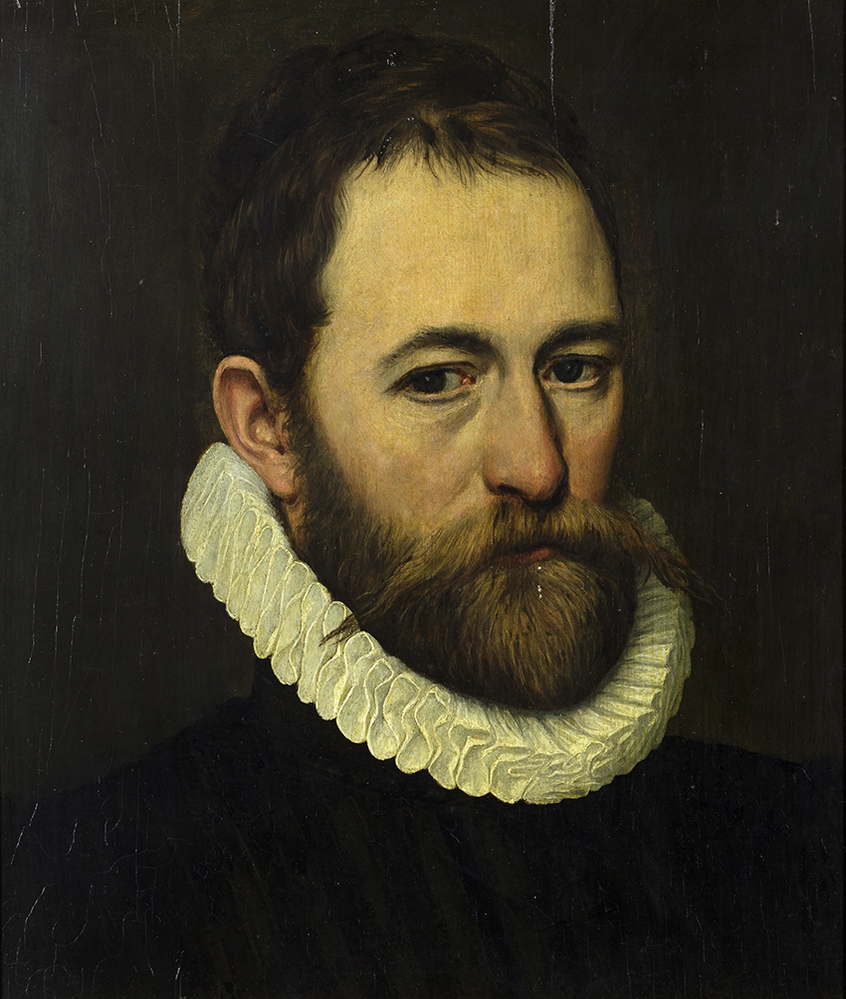 Onbekende heer met witte geplooide kraag