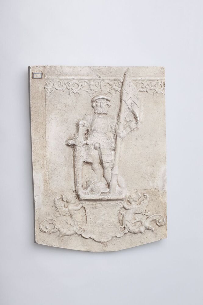 Gipsafgietsel van de klok te Farmsum