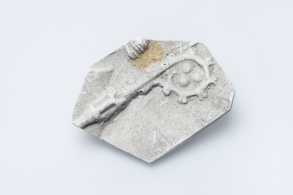 Gipsafgietsel van de klok te 't Zandt (voorheen Leermens)