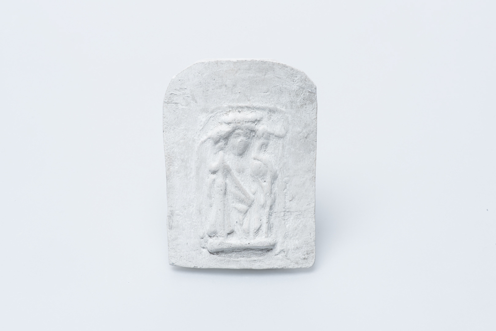 Gipsafgietsel van de klok in het Pelstergasthuis.