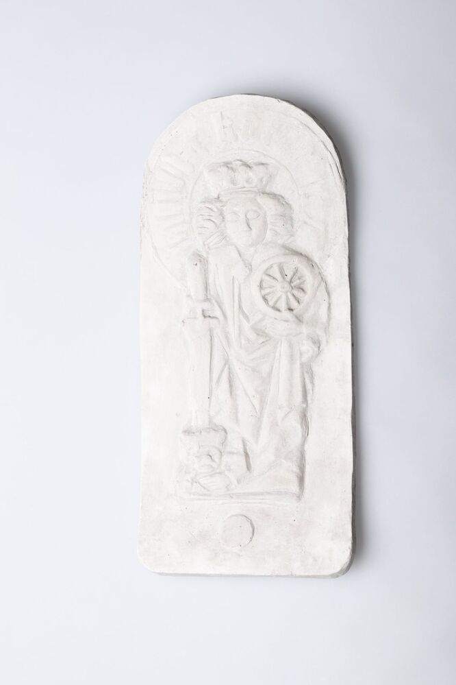 Gipsafgietsel van de klok te Ulrum