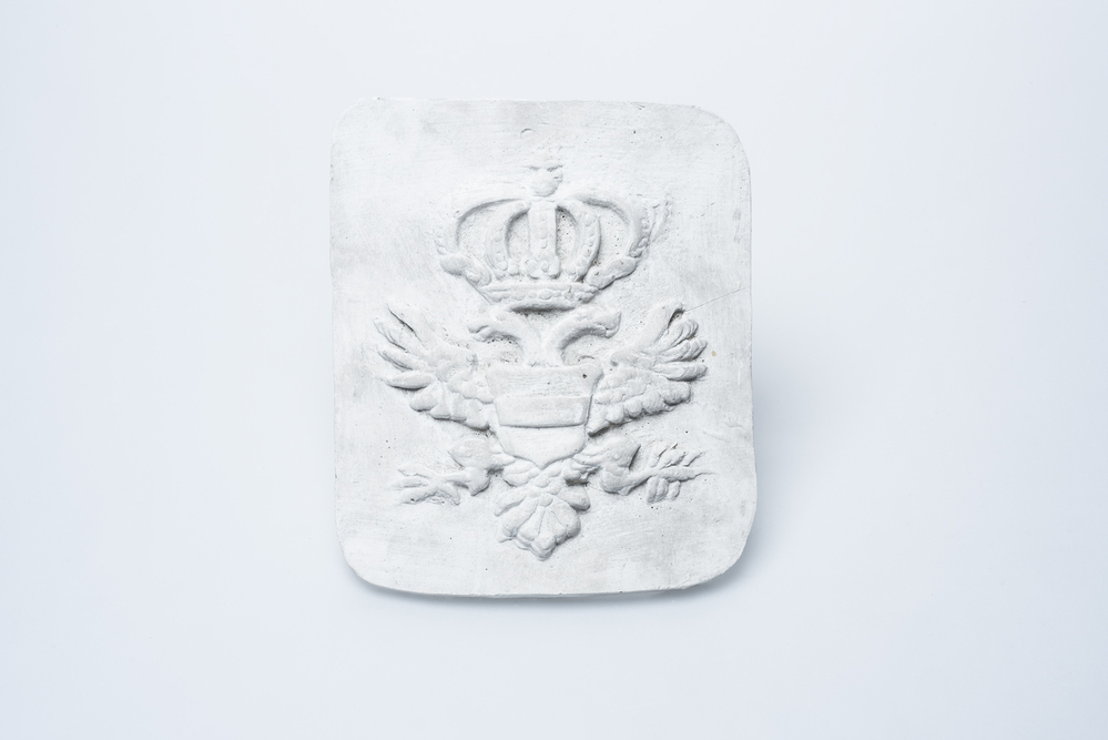 Gipsafgietsel van de klok in de Akerk te Groningen