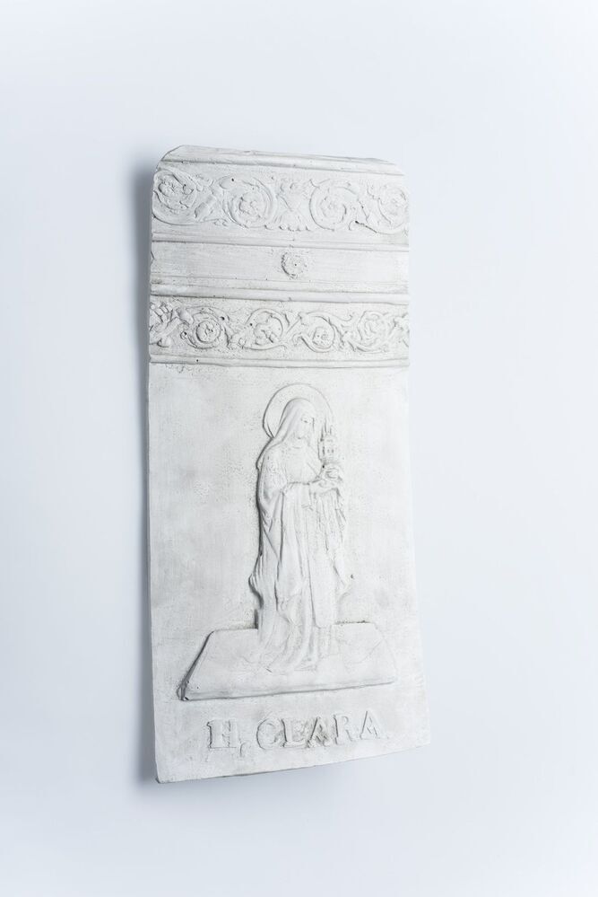 Gipsafgietsel van de klok van de kerk Zaagmuldersweg te Groningen