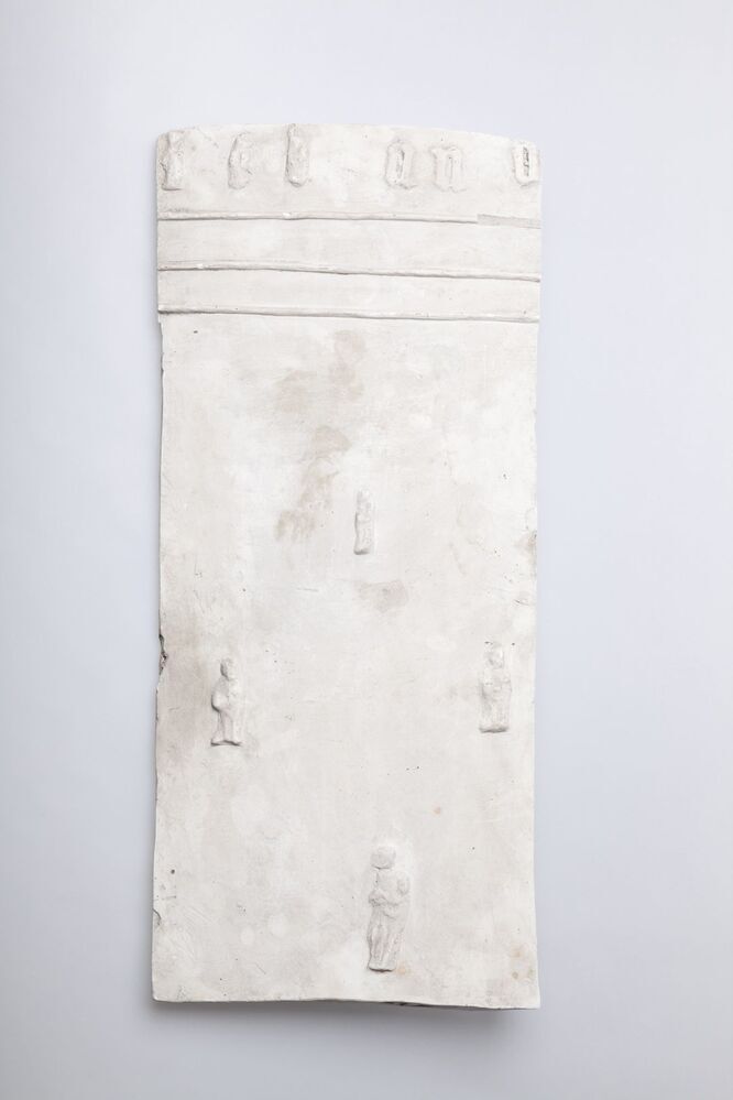 Gipsafgietsel van de klok te Hellum