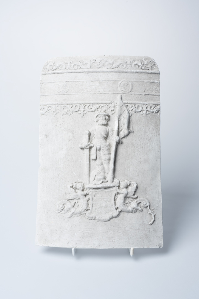 gipsafgietsel van de klok te Farmsum