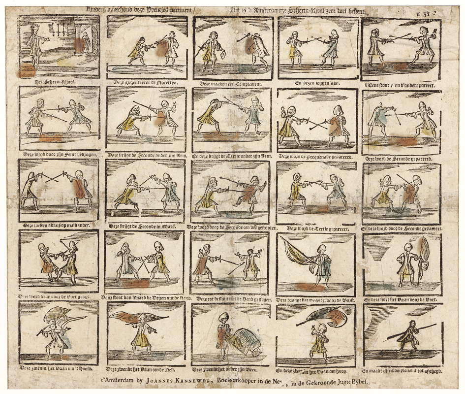 Kinders aanschoud dees prentjes pertinent / Het is ´t Amsterdamse schermschool zeer wel
