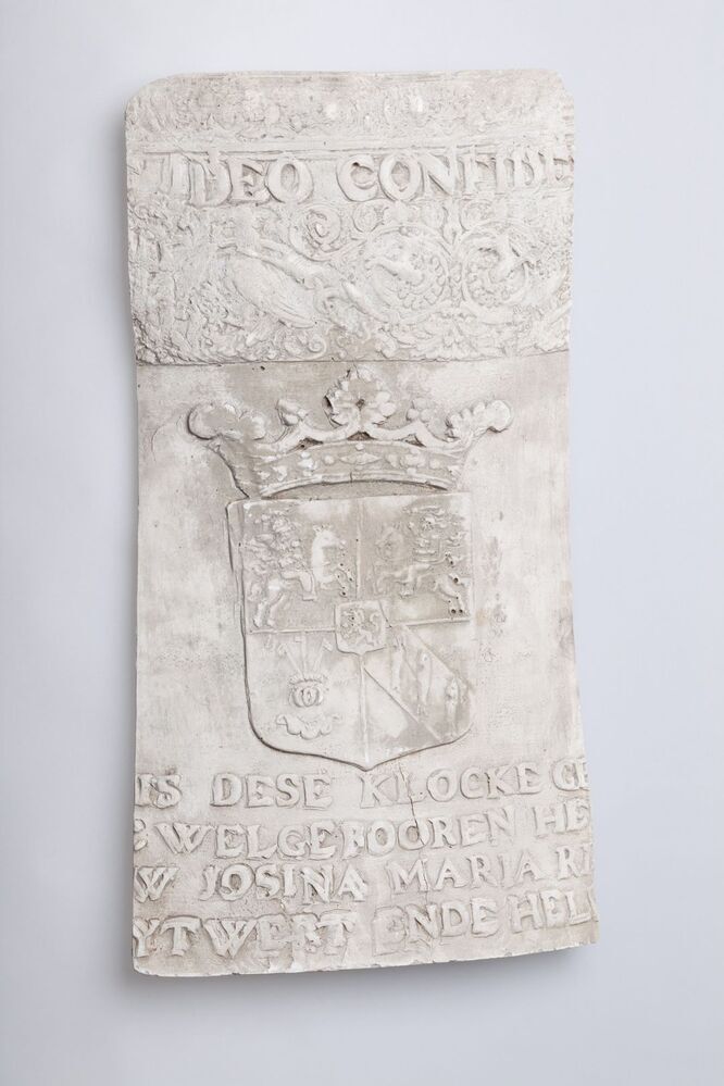 Gipsafgietsel van de klok te Oosterwijtwerd