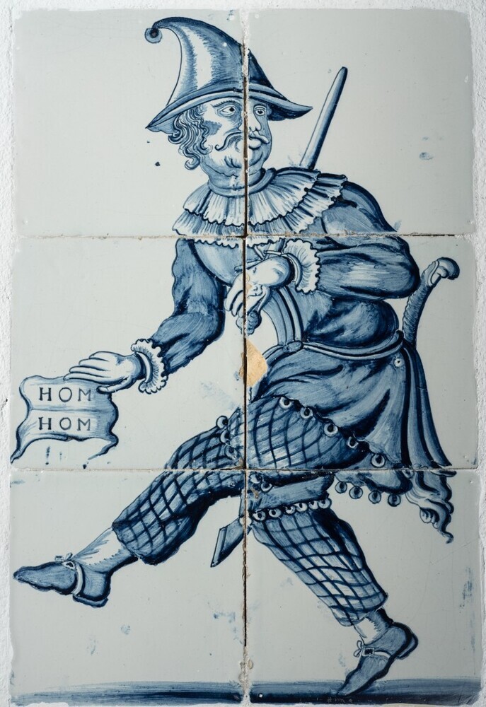 Tegeltableau: Harlekijn