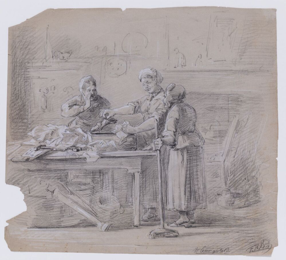 Teleurgesteld (uit de serie: Overschot van, en souvenir aan de compositieleer van Egenberger (cursussen 1882-83 en 83-84))