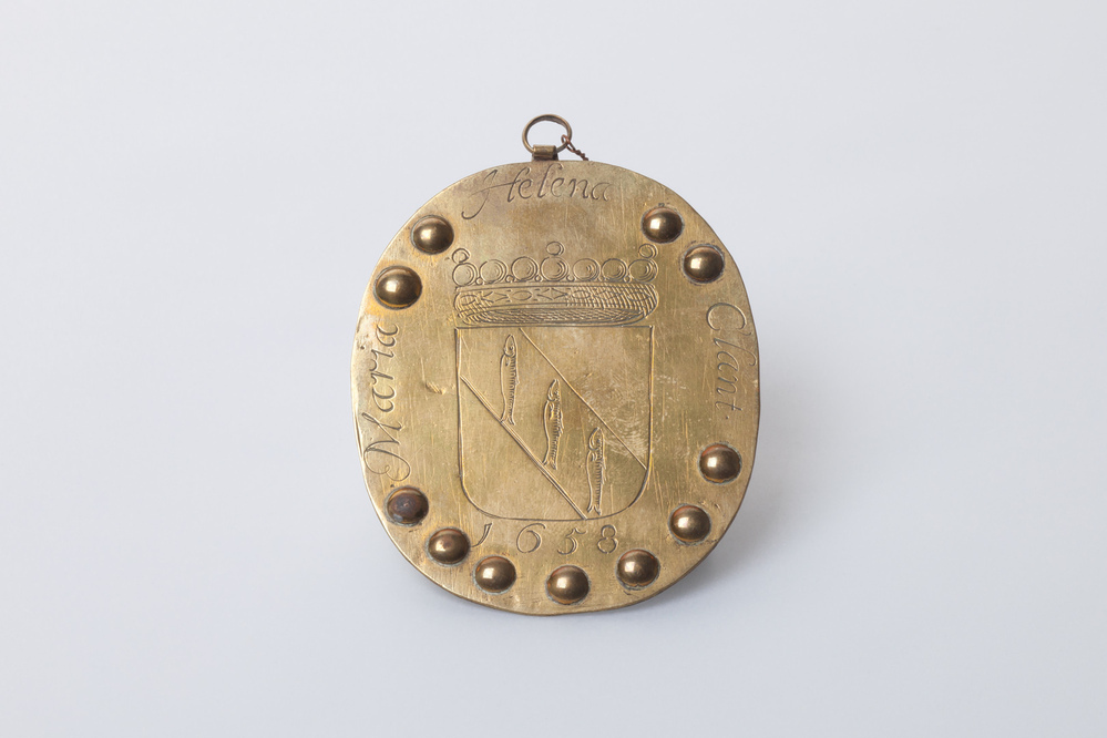 grafplaat met wapen Clant