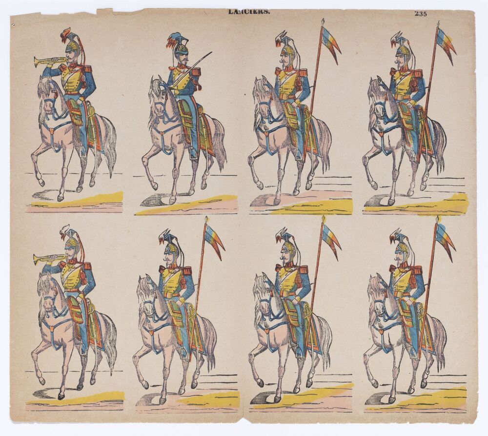 Kinderprent no.235. Lanciers