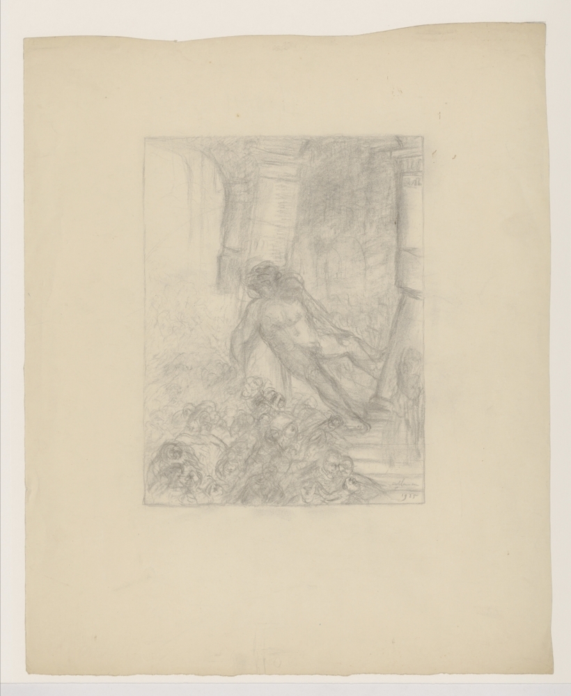 Simson / Samson breekt de pilaren (studie)