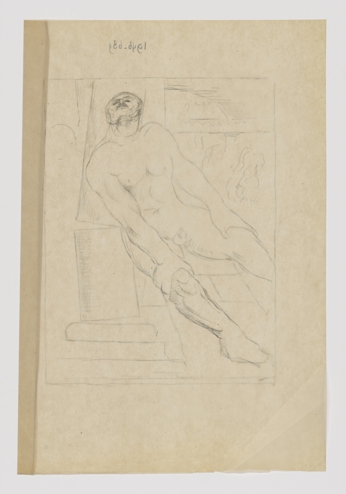 Simson / Samson breekt de pilaren (studie)