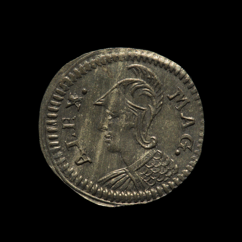 Speel- of legpenning Neurenberg z.j. Alexander de Grote