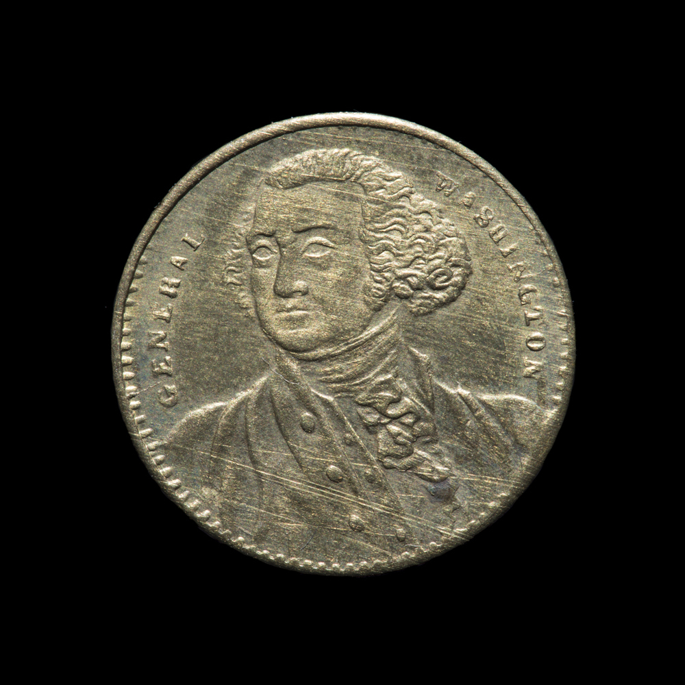 Speel- of legpenning Neurenberg z.j. George Washington