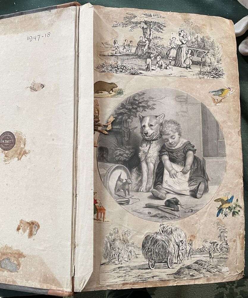 Boek met uitgeknipte prentjes